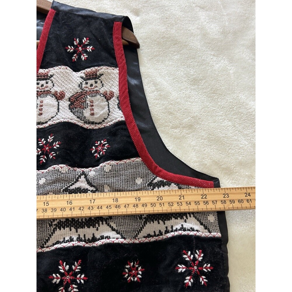 Dress Barn Woman Vest 2X Snowman Button Christmas Tree Snowflake Novelty Vintage - Picture 7 of 9